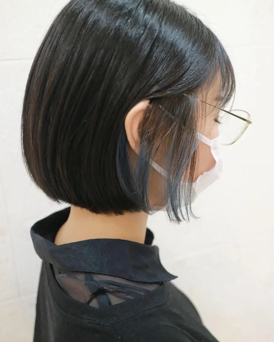 ショート カラー イヤリングカラー インナーカラー ヘアカラー トリートメント 斉藤 貴也のヘアスタイル