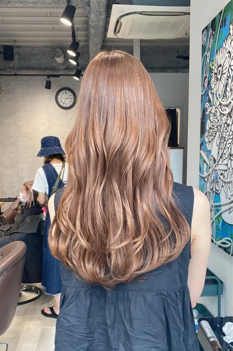 ロング ヘアカラー トリートメント ヤクシジ レンのヘアスタイル