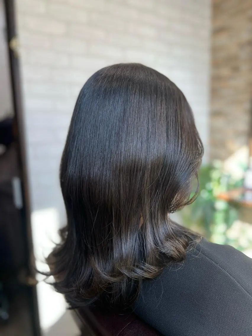 ミディアム カラー アッシュ ダークアッシュ 多賀 順平のヘアスタイル
