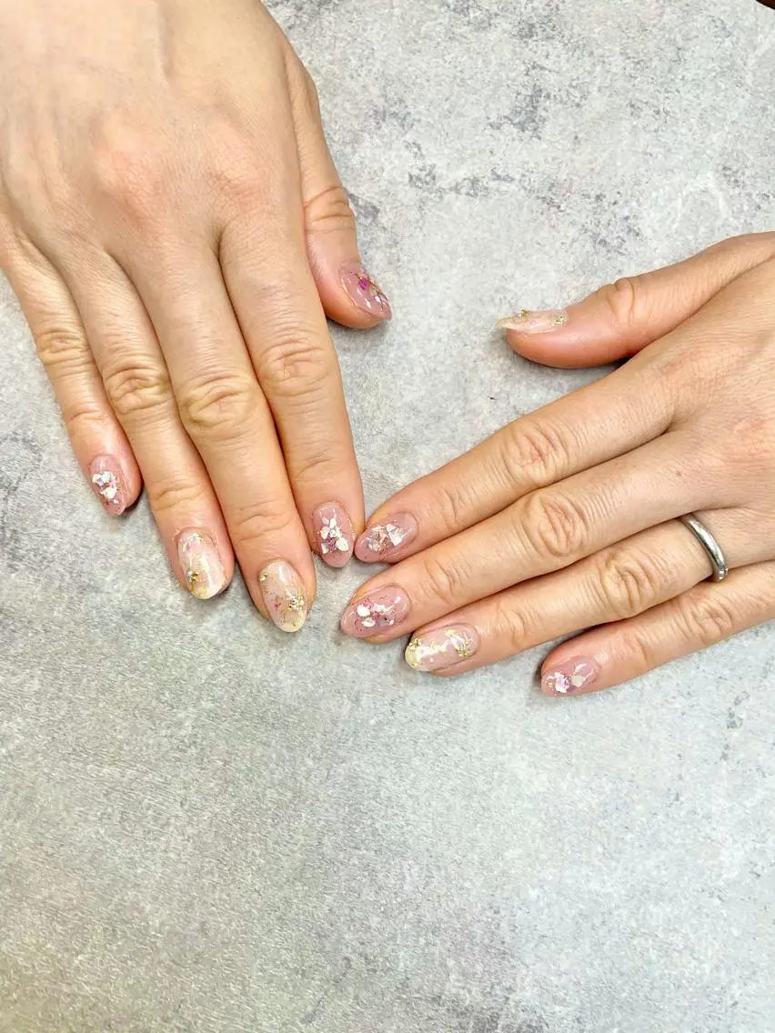 ネイル 桜ネイル ハンドネイル ハンドケア FASTNAIL PLUS 新宿店のネイルデザイン