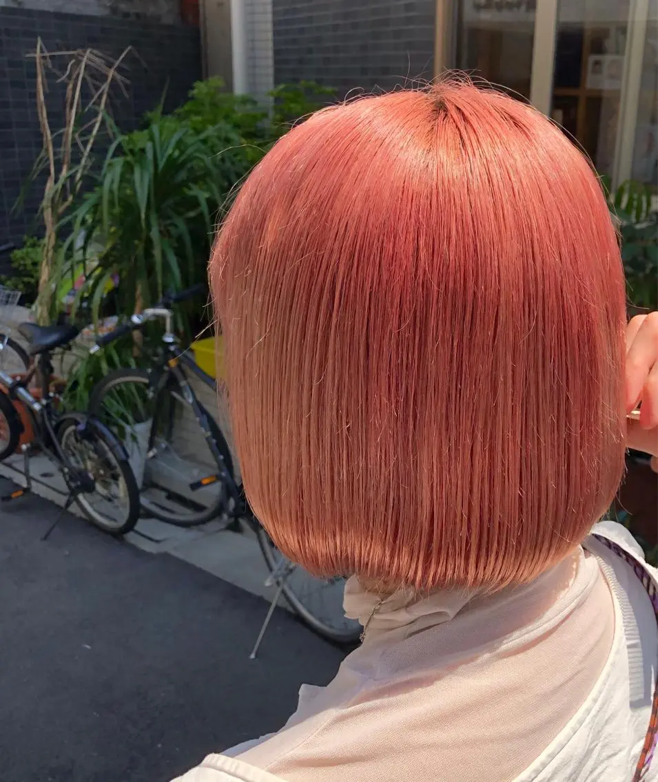 ミディアム カラー パーマウルフショート 濱田匠のヘアスタイル