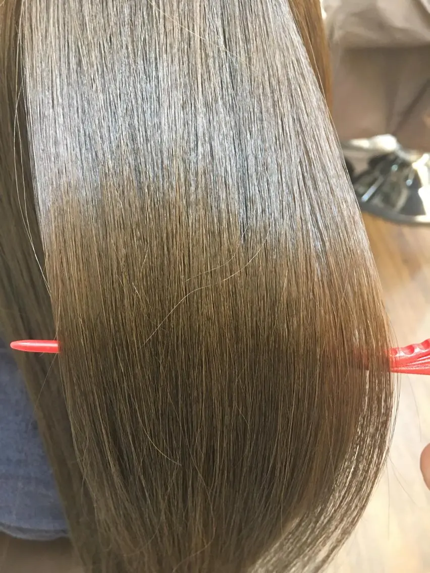 ミディアム カット 縮毛矯正 トリートメント YOFAhair芦屋 峰★カラーリストのヘアスタイル