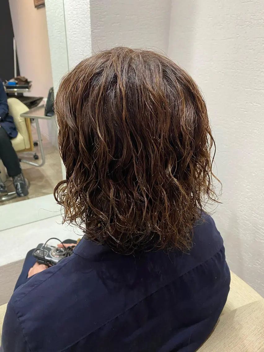ミディアム カラー パーマ メンズ GAKU/仙台/ メンズ/ブリーチのヘアスタイル