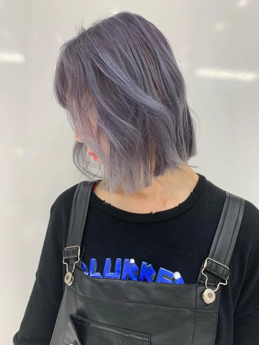 ミディアム カラー ヘアカラー トリートメント レイヤー/ブリーチ HIKARU ♡のヘアスタイル