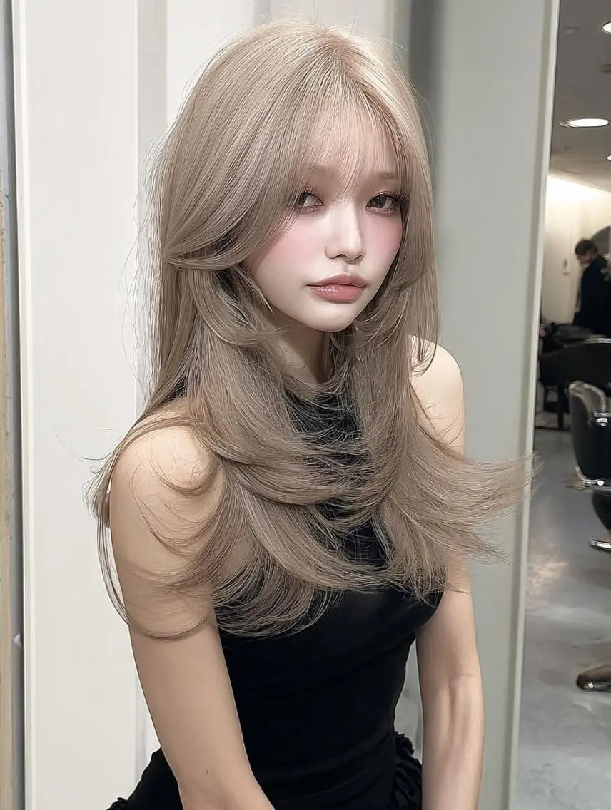 セミロング ボブ 髪質改善 韓国風ヘア レイヤーカット 縮毛矯正 圧倒的カラー技術 /reitのヘアスタイル