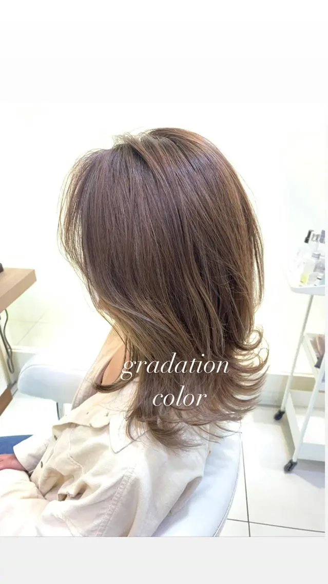 ミディアム カラー ヘアカラー トリートメント 似合わせカラー/艶 髪質改善/ヨシザキのヘアスタイル