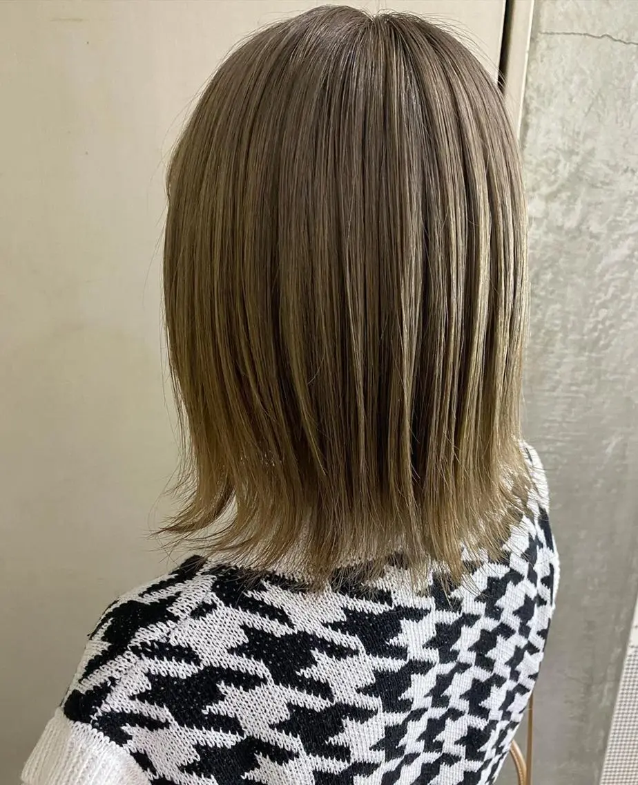ミディアム カラー ベージュカラー ブリーチ ダブルカラー 清村 和音のヘアスタイル