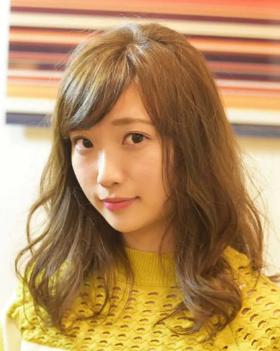 セミロング カット ヘアカラー トリートメント 北川 裕暁のヘアスタイル