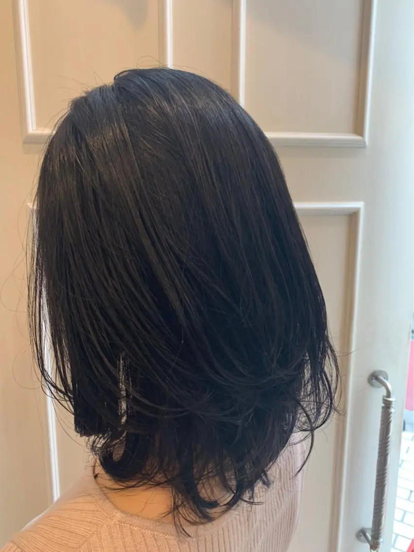 ミディアム カラー ダークグレー 🫟Blanco🫟 Color&Careのヘアスタイル