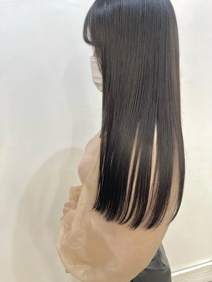 ロング 髪質改善 カット ヘアカラー トリートメント 縮毛矯正×髪質改善× 艶髪カラー 吉原和磨のヘアスタイル