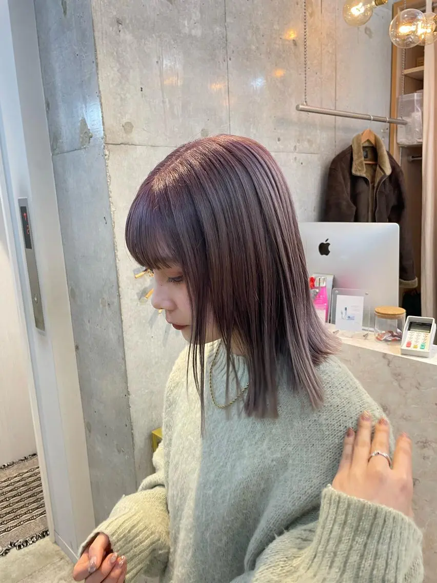 ミディアム ヘアカラー トリートメント shun 原宿/表参道のヘアスタイル