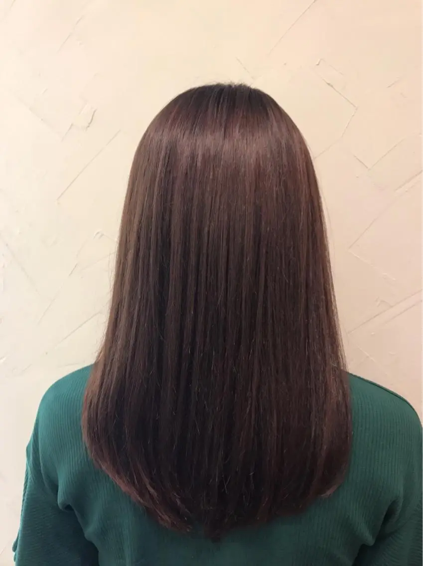 セミロング カラー 髪質改善TR 透明感カラーHanaのヘアスタイル