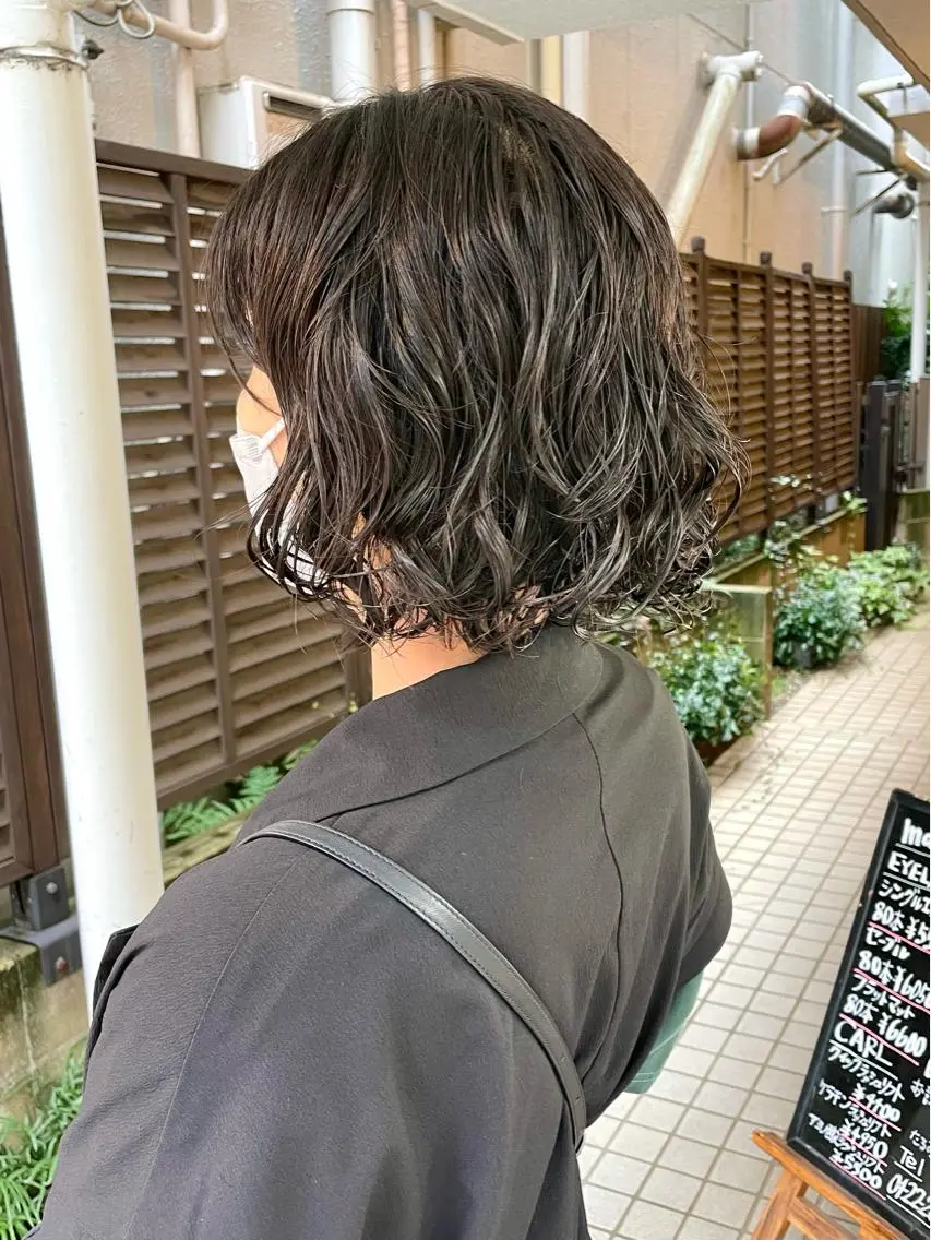 ショート パーマ 髪質改善 縮毛矯正/ レイヤー/銀座/本木のヘアスタイル