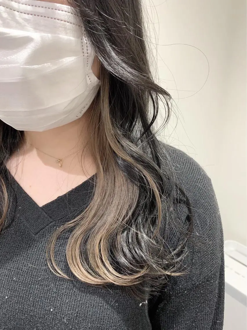 ミディアム カラー ヘアアレンジ ブリーチ 髪質改善/ ツヤ髪カラー/高井のヘアスタイル