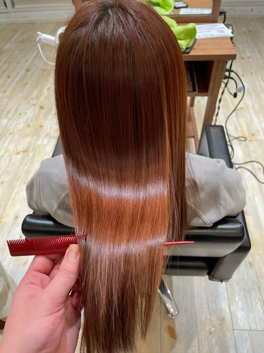 ロング 髪質改善 トリートメント 湯浅  隆のヘアスタイル