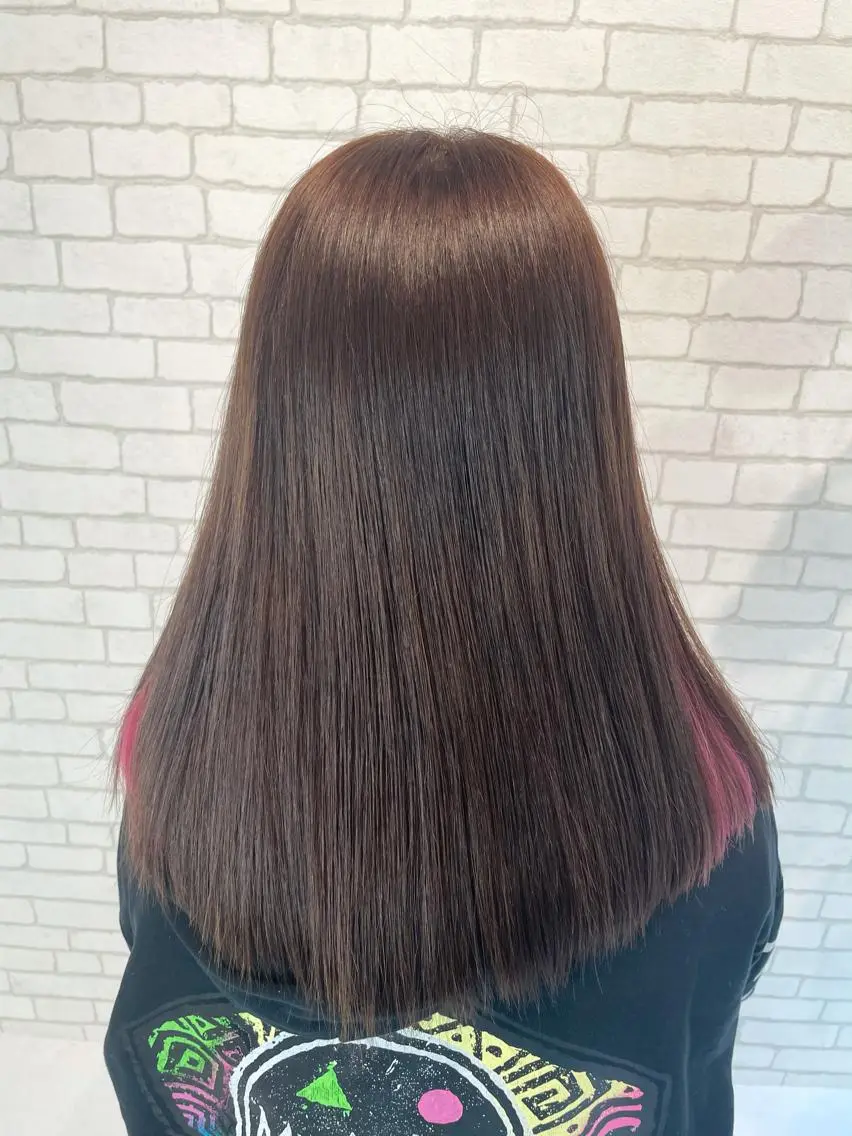 セミロング カラー インナーカラー AMITYメンズ特化 ASUMIのヘアスタイル