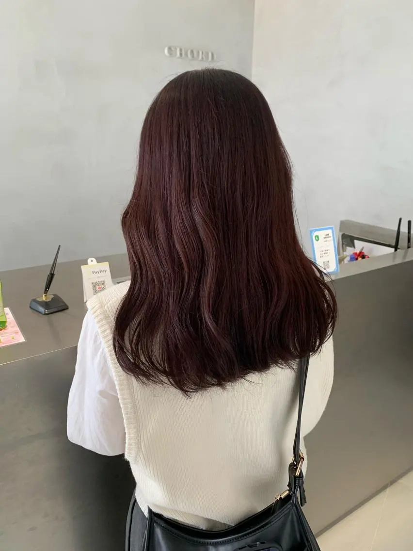 ロング ピンクブラウン ✨🩵波多野 来実🩵✨のヘアスタイル