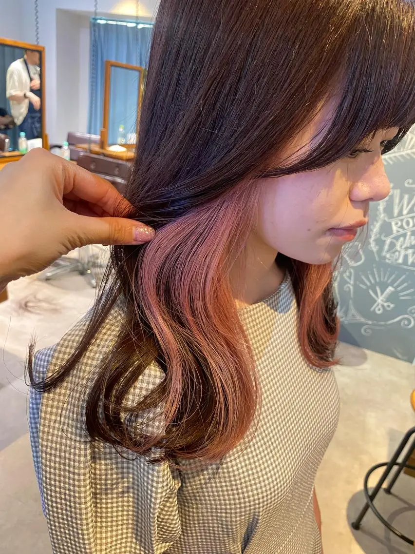 ミディアム カラー ブリーチ インナーカラー カット ヘアカラー トリートメント scene. haraのヘアスタイル