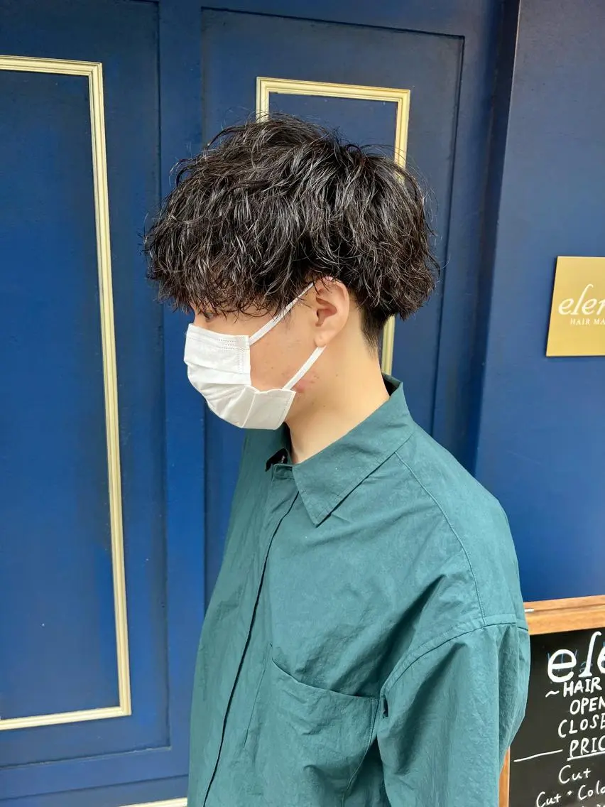 ショート パーマ メンズ カット パーマ 🦩パーマン🦩佐藤 航太のヘアスタイル