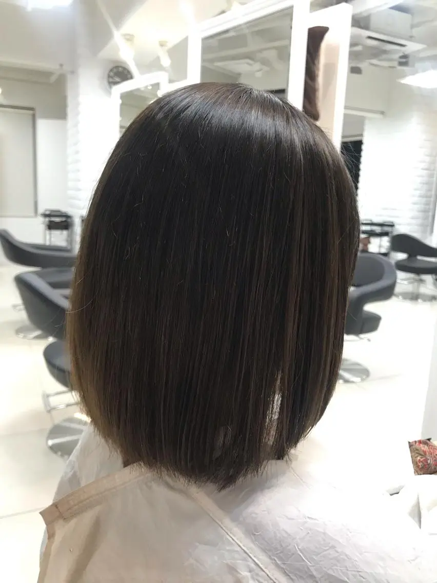 ミディアム パーマ 縮毛矯正 【暖色カラー特化】 中山由梨のヘアスタイル