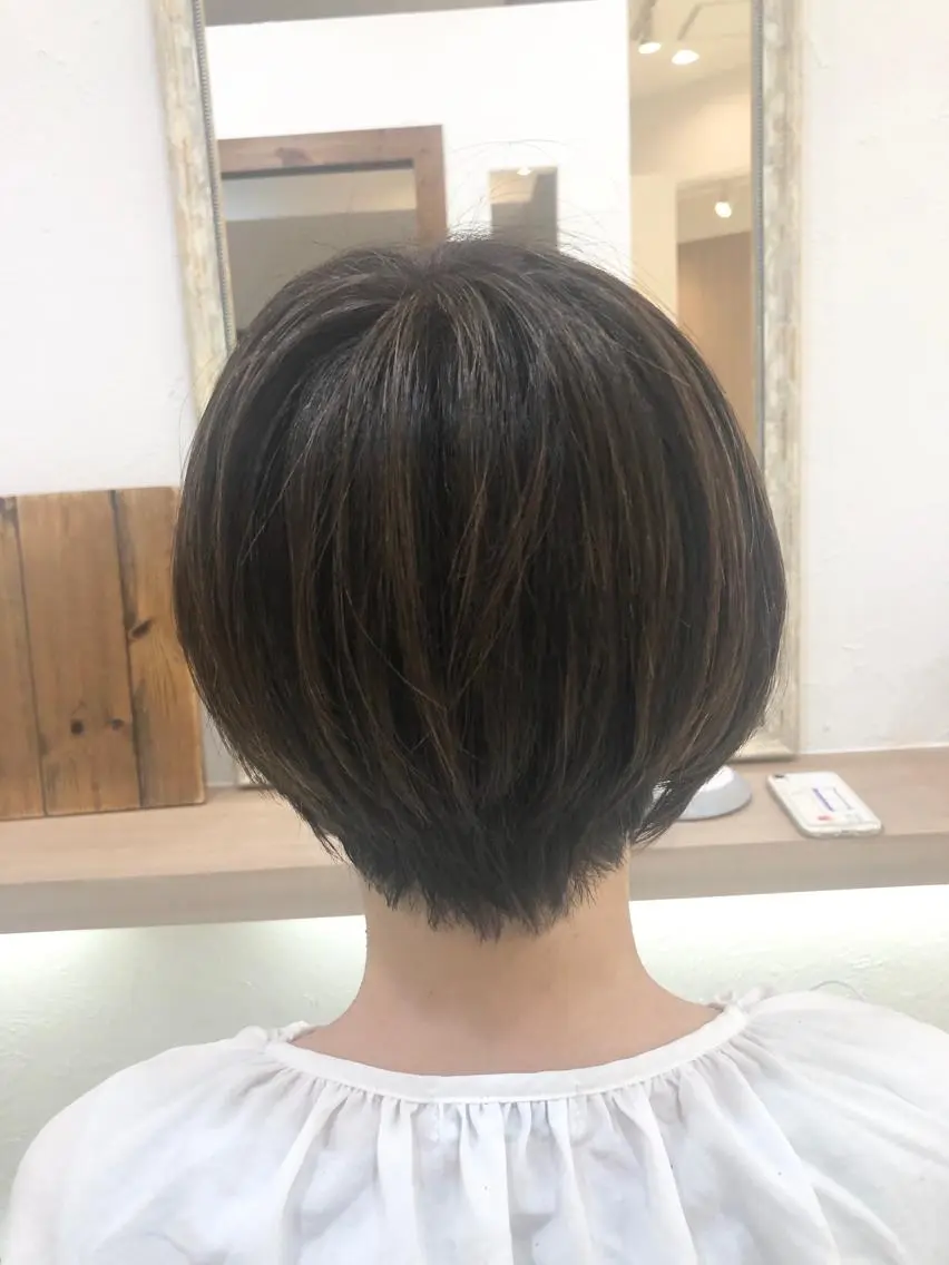 ショート パーマ デジタルパーマ 縮毛矯正/髪質改善/ 艶髪ササキナツミのヘアスタイル