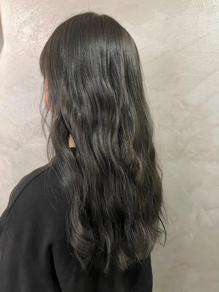 ロング カラー ブルーカラー ブルーグレー 透明感カラー/ ブリーチ無し/RYOのヘアスタイル