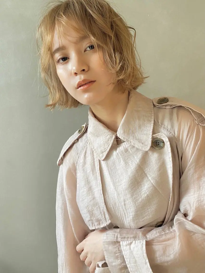 ショート カット ヘアカラー トリートメント 圧倒的な質感🧡 髪質改善/丸山晴菜のヘアスタイル