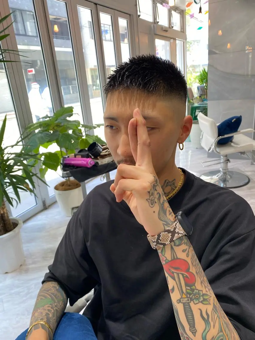 ショート メンズ フェードカット スキンフェード ベリーショート カット Riganuts王子 Hayato✂︎のヘアスタイル