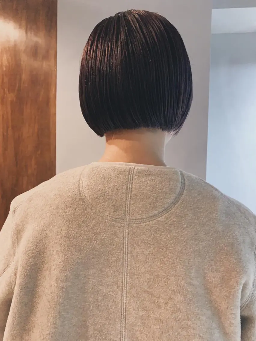 ショート カラー ヘアアレンジ ボブパーマコテ巻き風 パーマNo1深江秀平のヘアスタイル