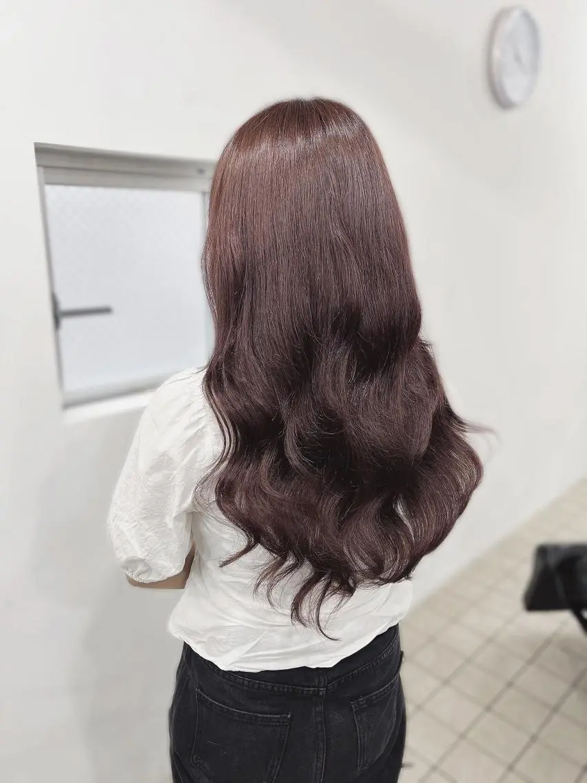 ロング カラー ヘアアレンジ LuciA7:30〜 エクステカラーのヘアスタイル