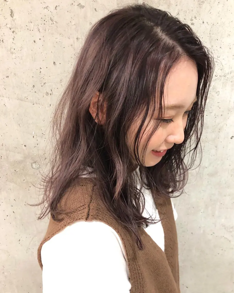 カラー ベージュカラー ピンクカラー カット ヘアカラー トリートメント レイヤー/ボブ/ 顔周り/yukinaのヘアスタイル