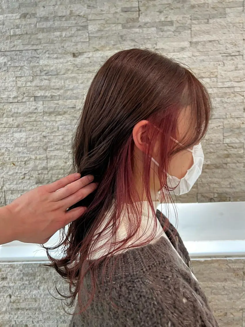 ロング カラー ヘアアレンジ ブリーチ ピンクカラー 🔶似合わせセンター パート/ヤス🔶のヘアスタイル