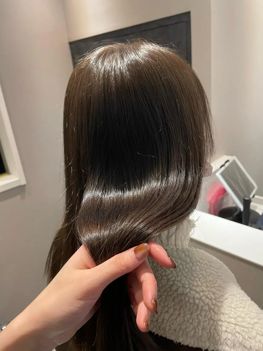 セミロング カラー 韓国×網紅ヘア 🤍りん🤍のヘアスタイル