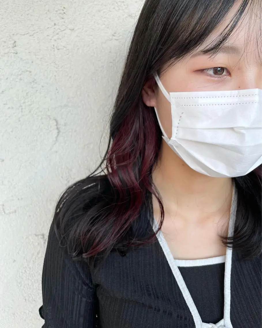 セミロング エクステ しもかわ かほのヘアスタイル