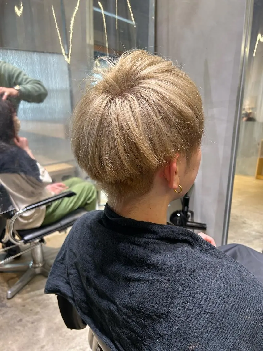 ショート カラー メンズ メンズブリーチ ブリーチ ブロンド 田中 貴也のヘアスタイル