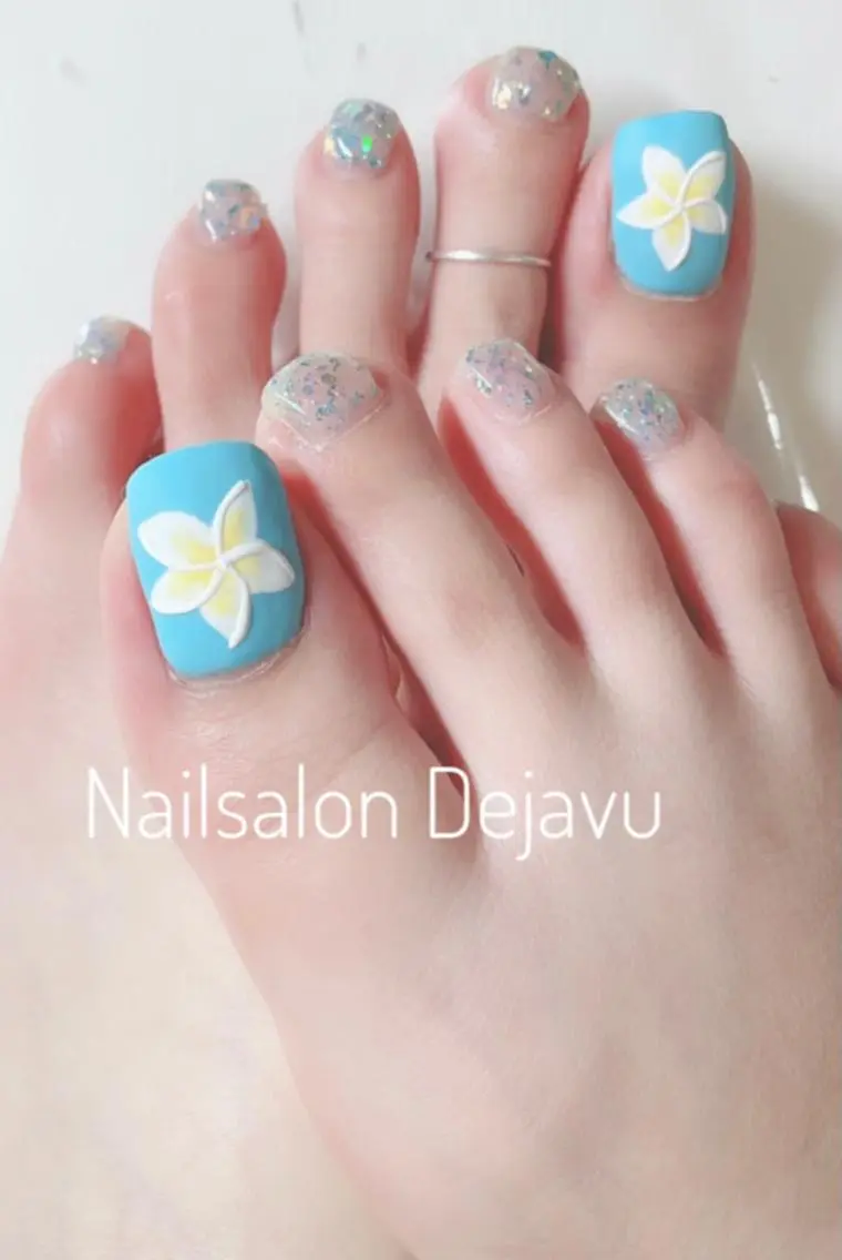 ネイル アートネイル フットネイル ワンカラーネイル Nail salon Dejavu 🌿のネイルデザイン