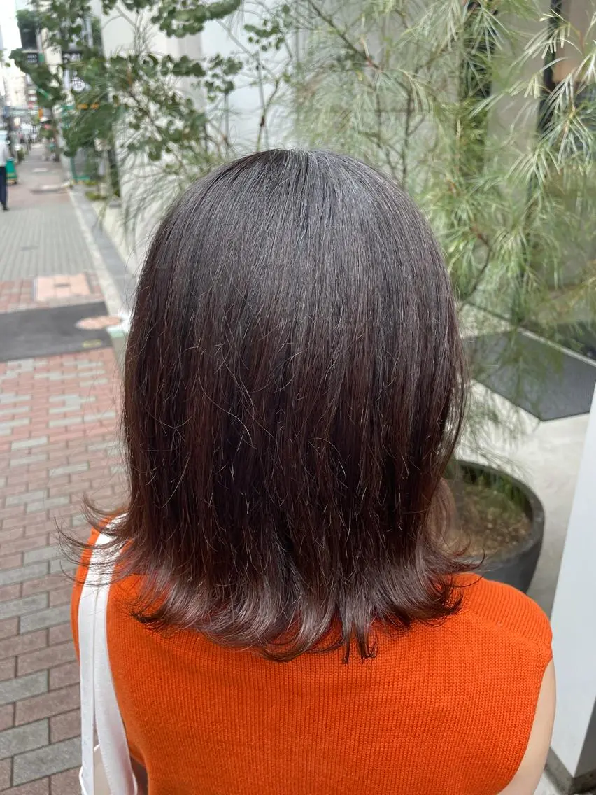 ミディアム カラー ヘアアレンジ ピンク・ベージュ🩰 カラー🫧とらのヘアスタイル