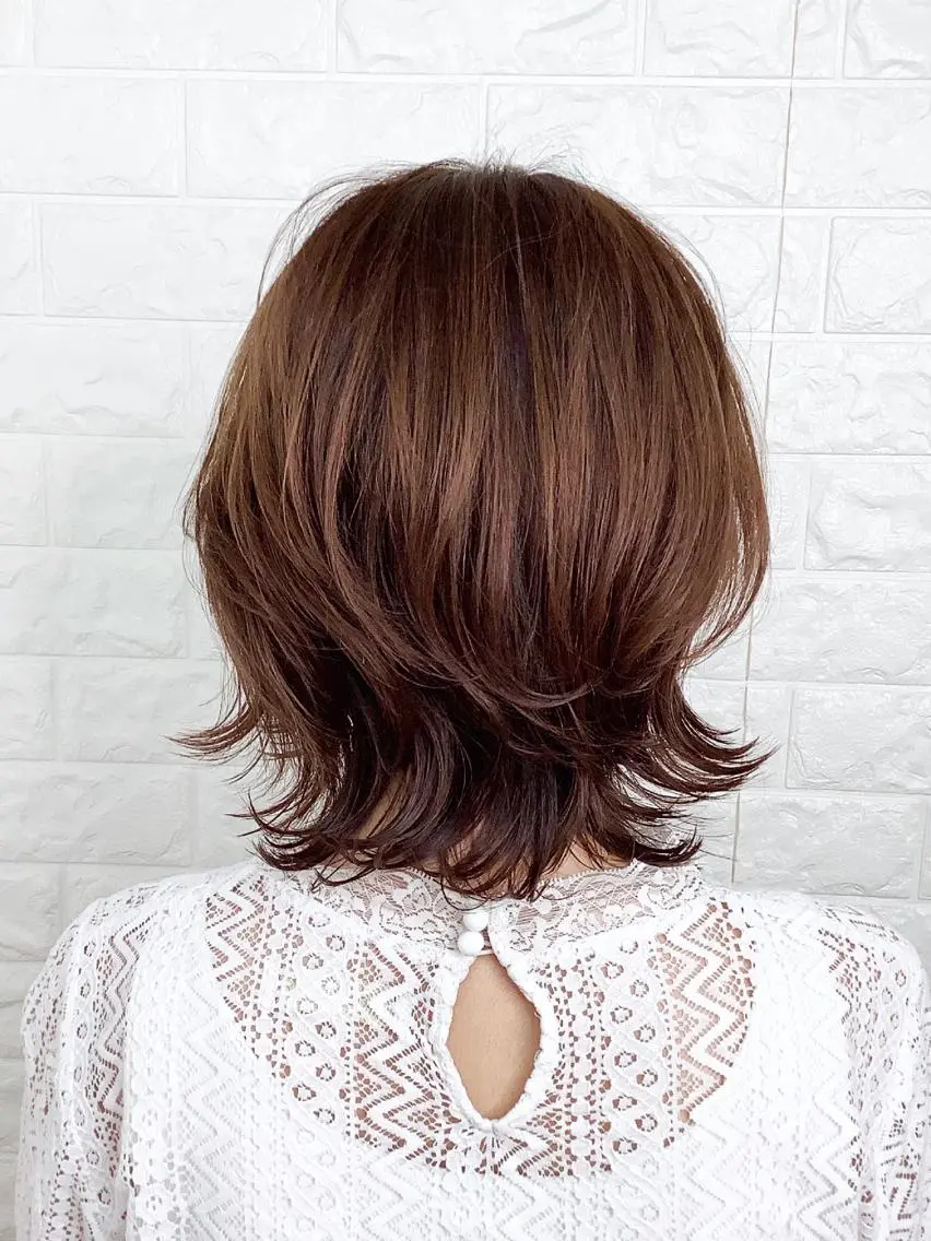 ミディアム カラー カット ヘアカラー 髪質改善縮毛矯正 美容師✂️山崎竜二のヘアスタイル