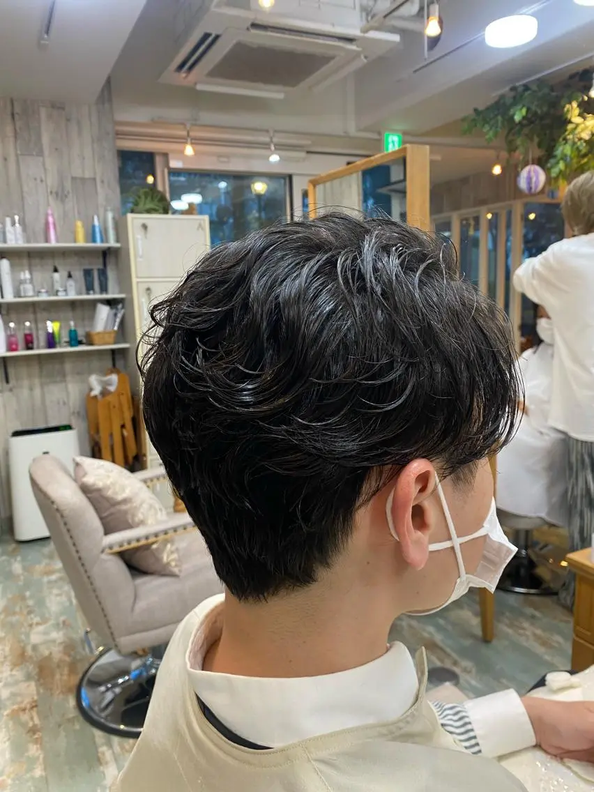 パーマ メンズ ビジネス メンズパーマ ショートカット 💙hiyoriのヘアスタイル
