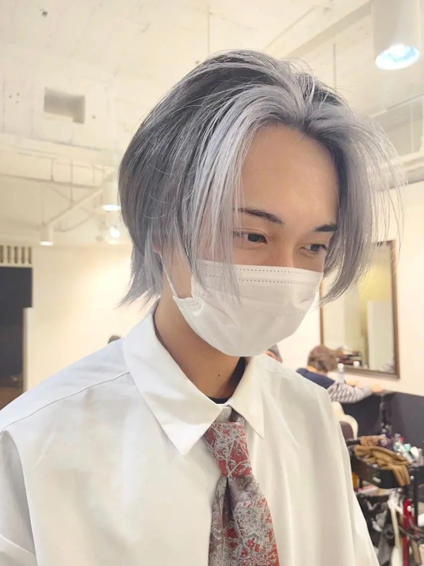 ショート カラー メンズ ヘアカラー ili 大阪のヘアスタイル