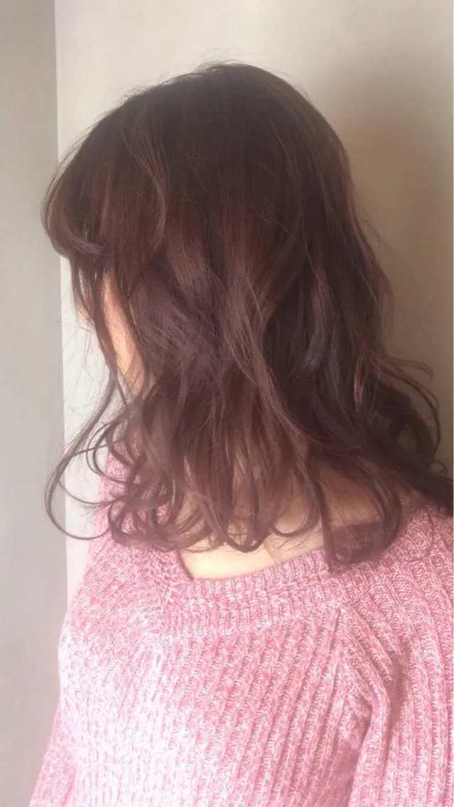 ロング カラー ピンクカラー カット ヘアカラー BROCANTE立川 karasawa.nのヘアスタイル