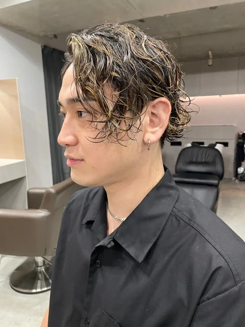 ショート パーマ メンズ カット 吉田一輝 外国人パーマのヘアスタイル