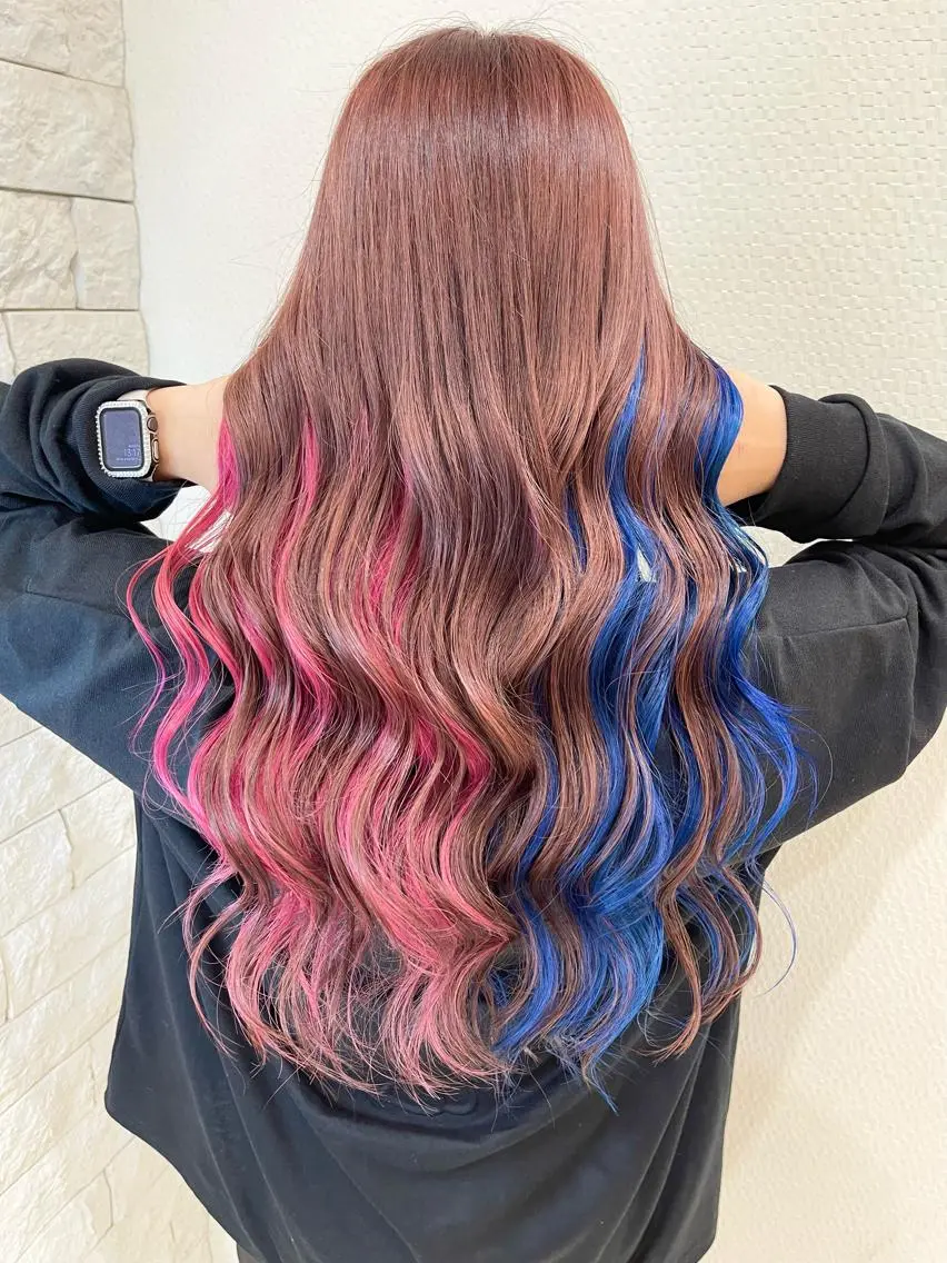 カラー インナーカラー ヘアカラー トリートメント Kazu 🌠名古屋 ハイトーン/レイヤーのヘアスタイル