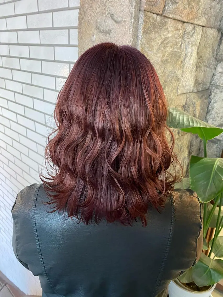 ミディアム カラー アッシュ ピンクカラー ピンクアッシュ ヘアカラー トリートメント 萩原 凌✄のヘアスタイル