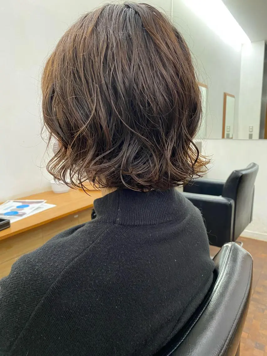 ショート パーマ 似合わせレイヤー/ ケアパーマ/高倉のヘアスタイル