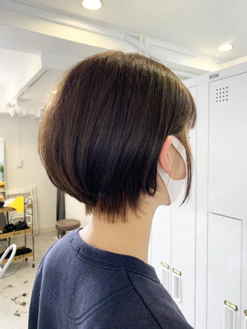 ショート ショートボブ ボブ ショートヘア レイヤー×縮毛矯正 深見 拓のヘアスタイル
