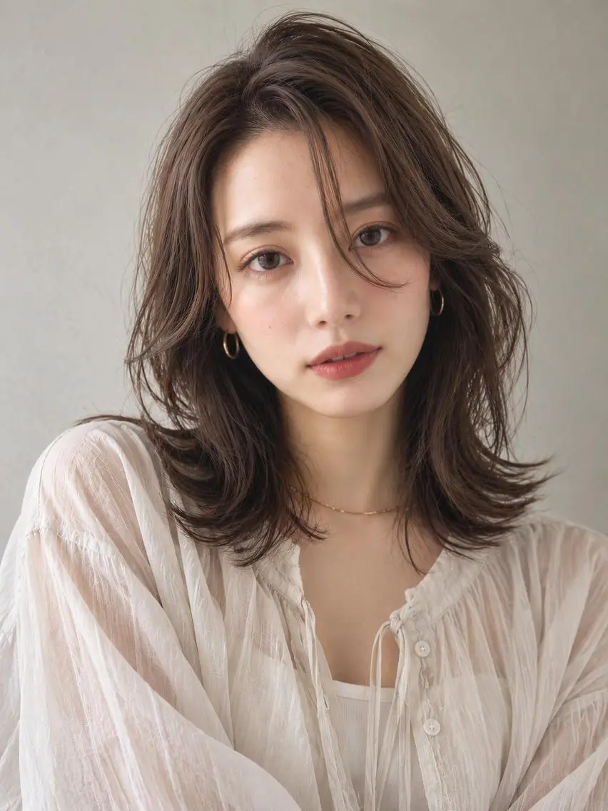 セミロング カラー ブリーチ ケアブリーチ 透明感カラー ダブルカラー イヤリングカラー カット ヘアカラー トリートメント ヘッドスパ "オトナ髪”/ LAKA TOCCAのヘアスタイル