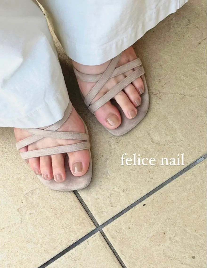 ネイル フットネイル ワンカラーネイル felice nailのネイルデザイン