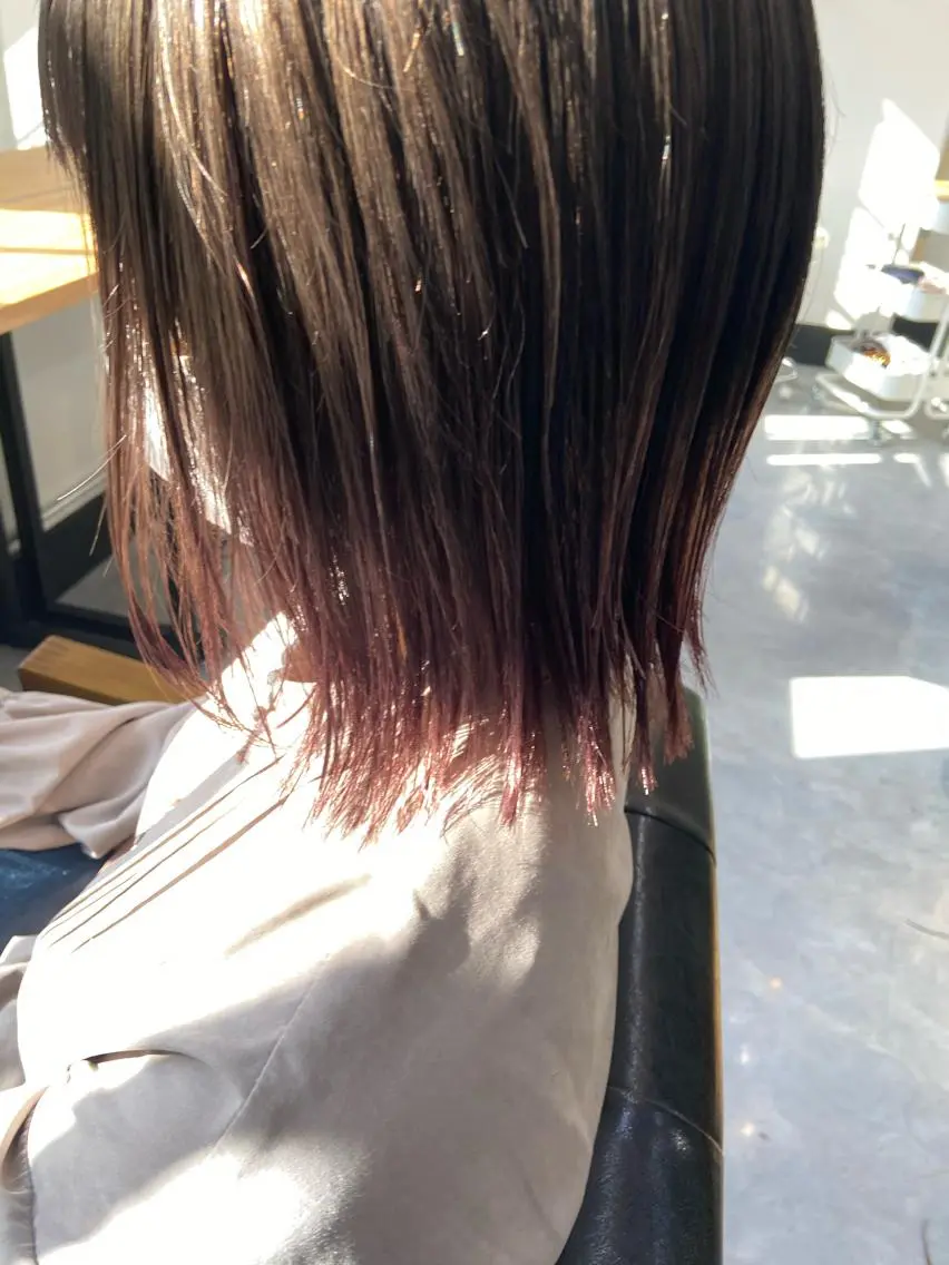 ミディアム カラー グラデーションカラー イルミナカラー 田中 あやなのヘアスタイル
