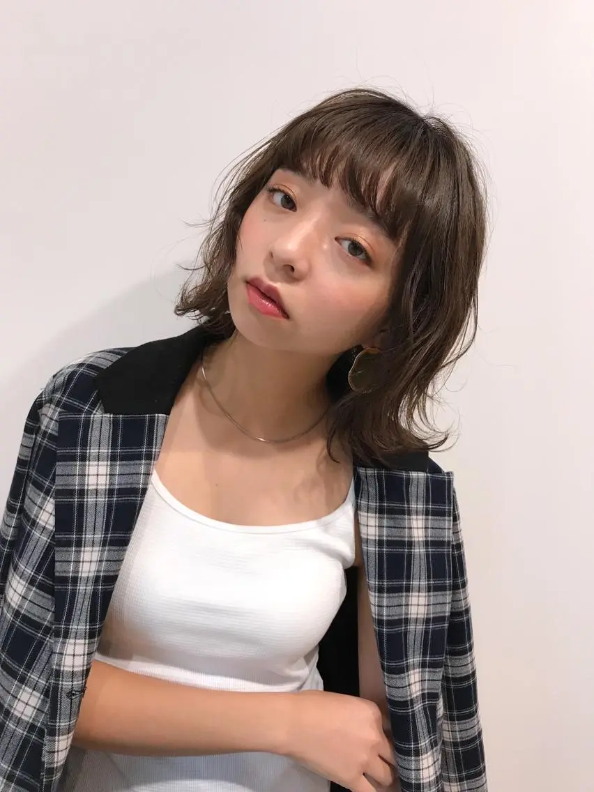 ショート カラー アッシュ レイヤー/大人ボブ 渡邉【日吉美容室】のヘアスタイル
